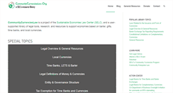 Desktop Screenshot of communitycurrencieslaw.org