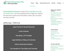 Tablet Screenshot of communitycurrencieslaw.org